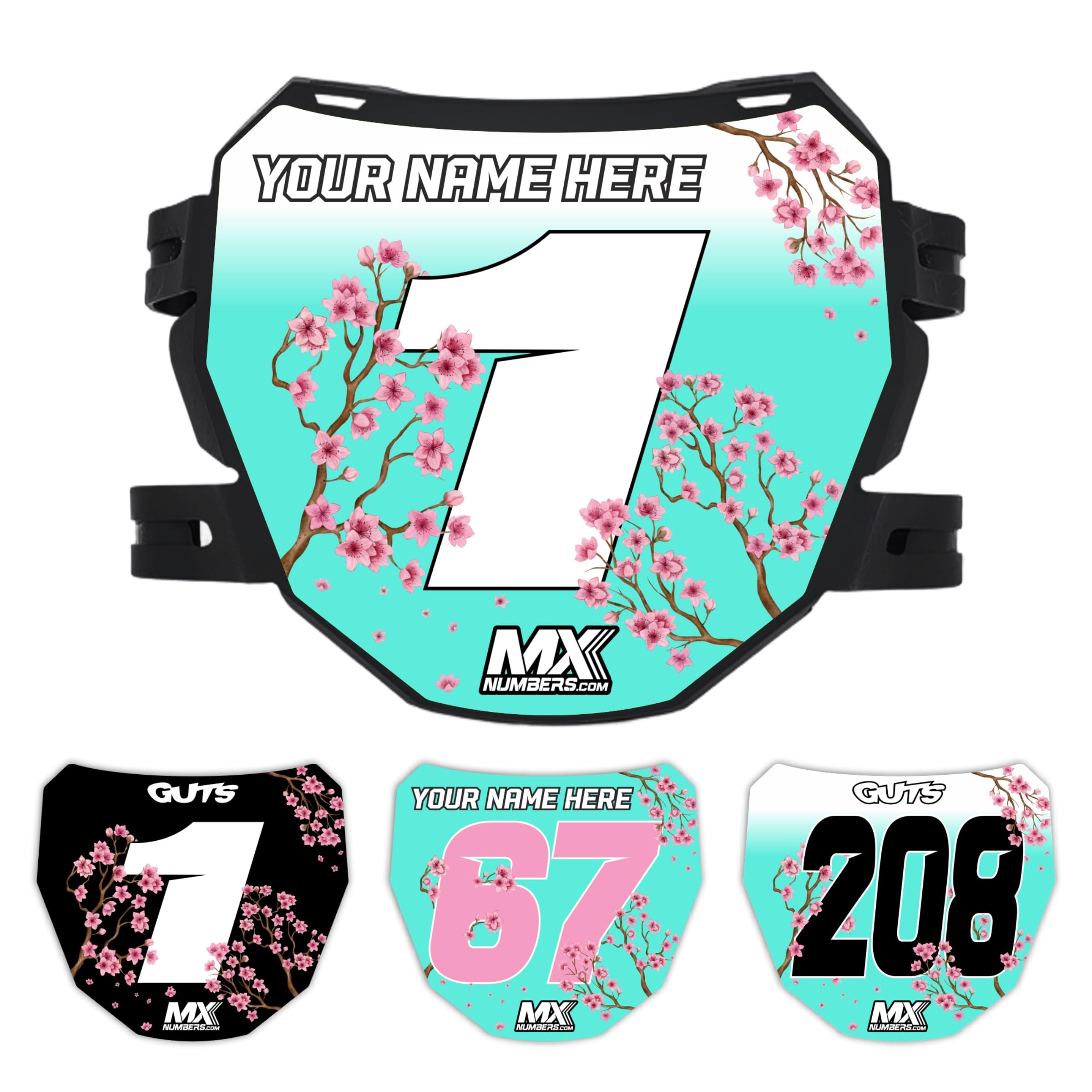 Amazon.com: MxNumbers Custom ODI Downhill Plate Decal, Sakura